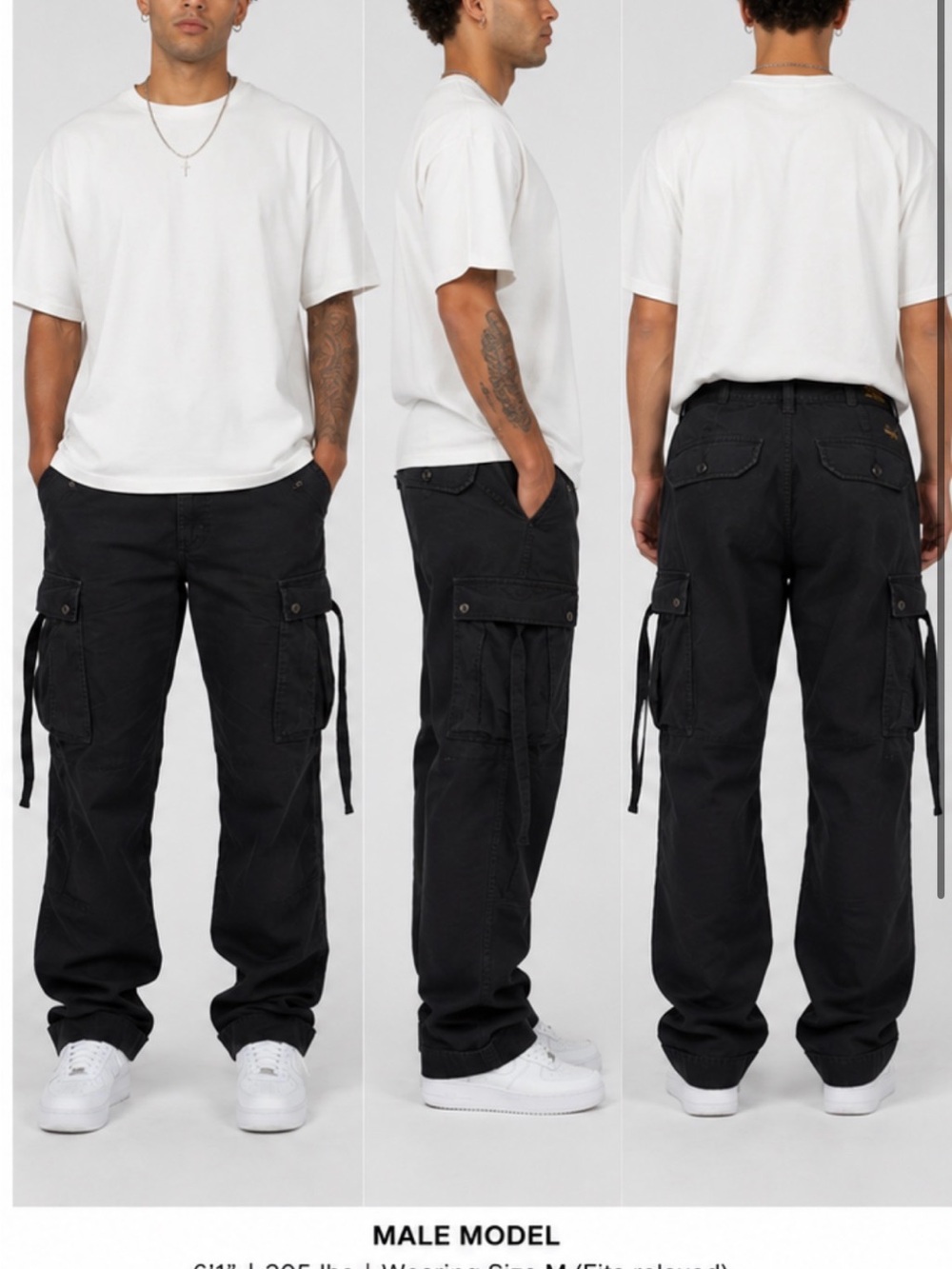 Maharishi OG 107 Crew Cargo Pants Military Utility Tactical Cotton Medium Black - Picture 2 of 8